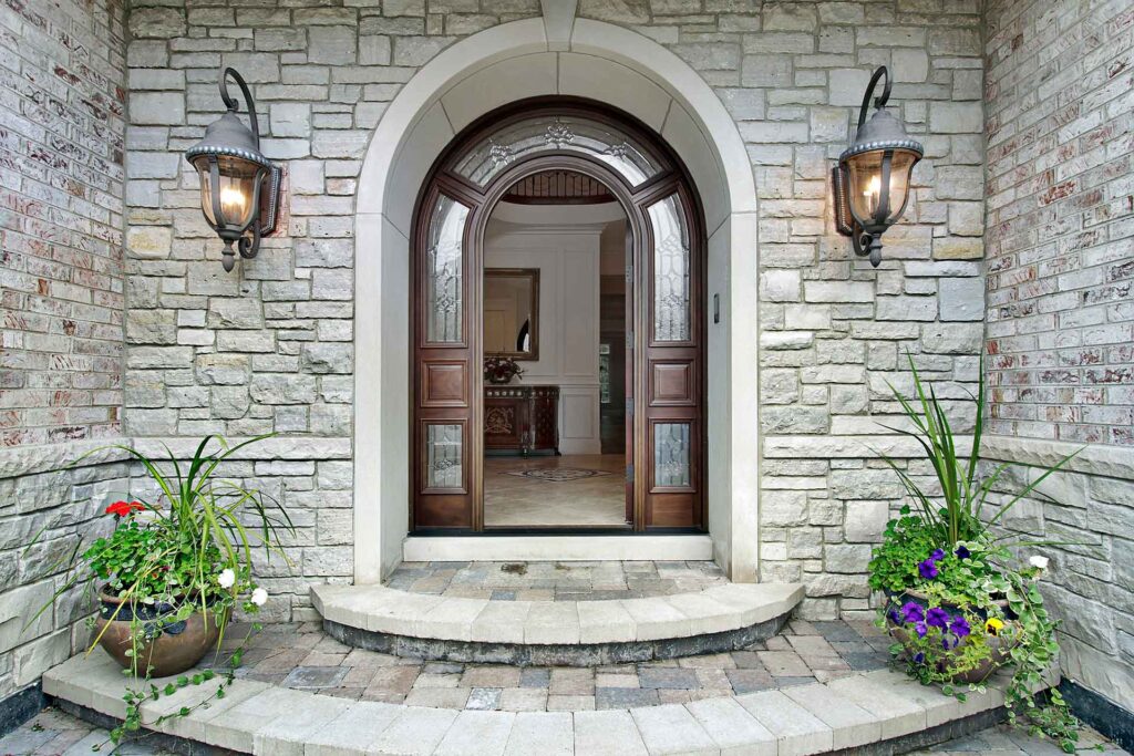 Arched-stone-entry