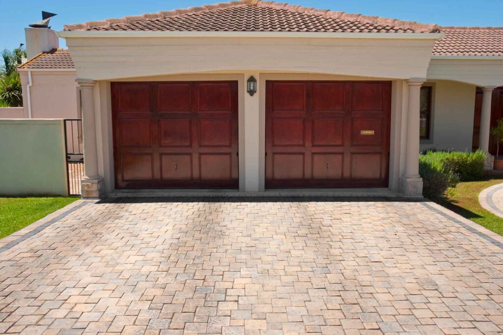 Double-wooden-garage-doors